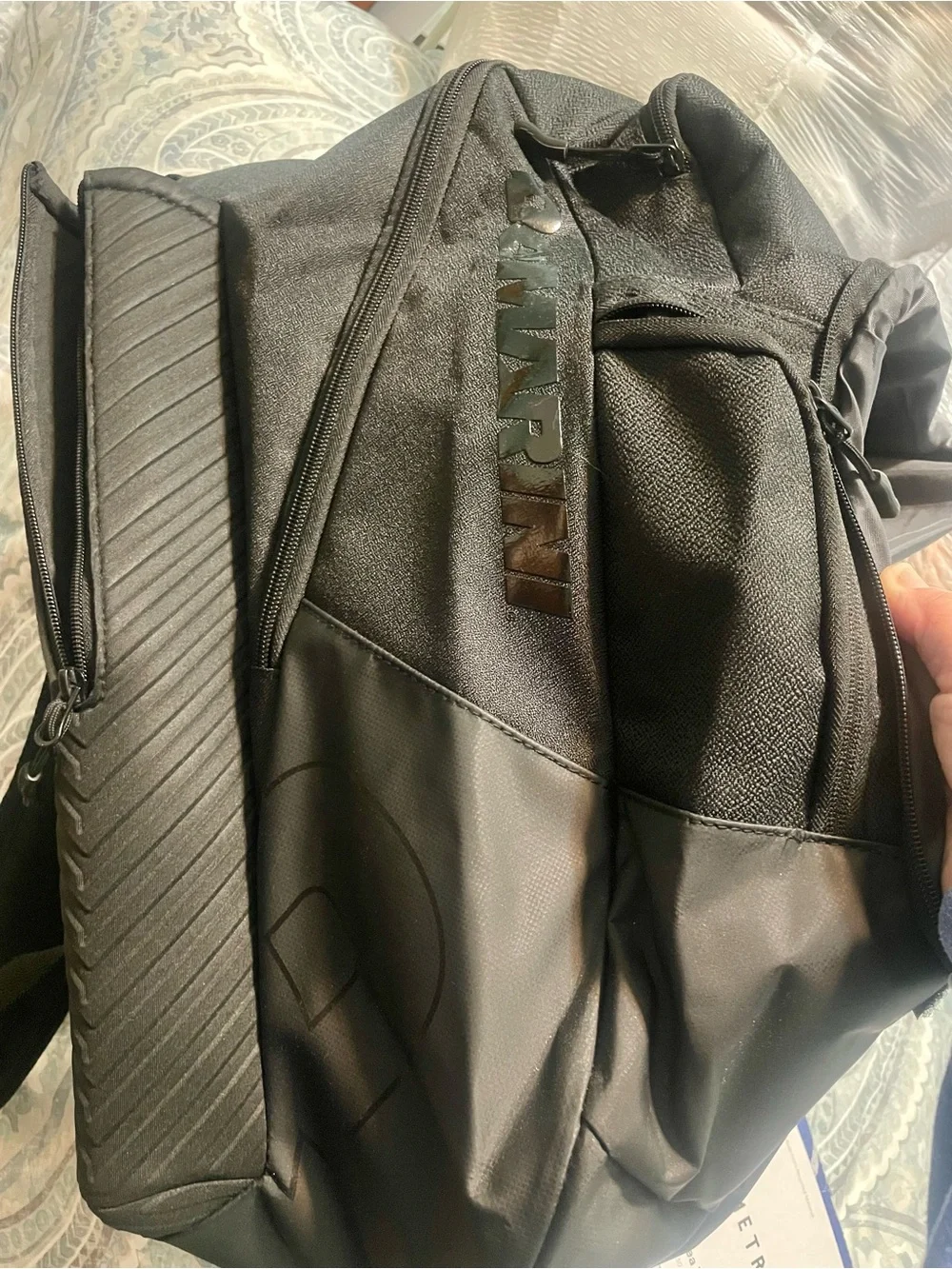 Black Men's Backpack with Padded Straps - Unbranded